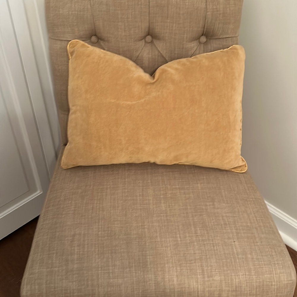 Pier 1 lumbar pillow color gold